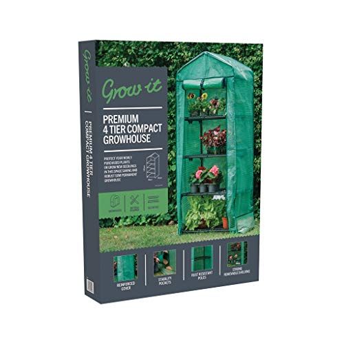 Grow It 8743 Premium 4 Tier Compact Growhouse, yellow