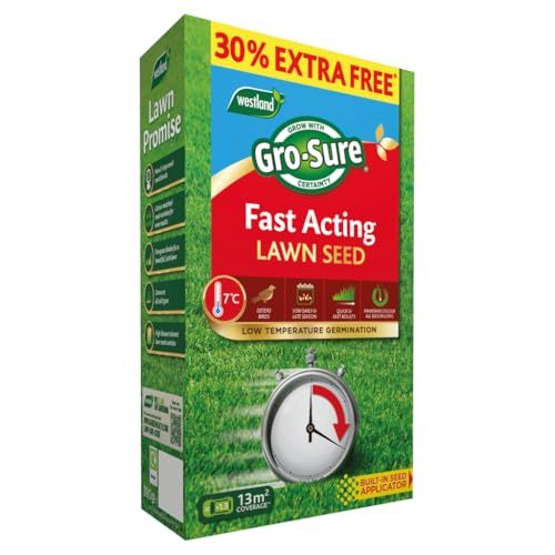 Westland Horticulture 20500299 GRO-Sure Fast Acting Lawn Seed 10m2 + 30% Extra (13m2)