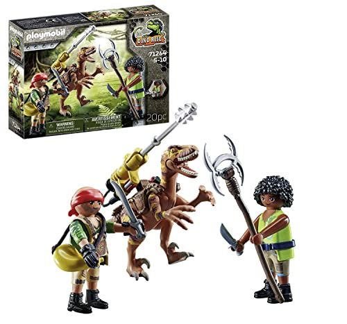 Playmobil 71264 Dino Rise Deinonychus, Dinosaur with detachable and swivelling cannon, jurrasic World, Fun Imaginative Role-Play, PlaySets Suitable for Ages 5+