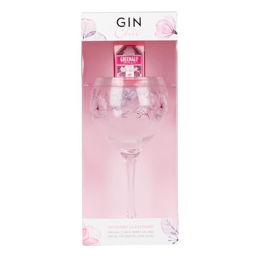 Gin Chic Decorated Glass and Gordons Gin