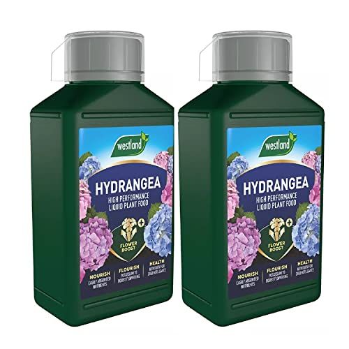 Hydrangea Liquid Plant Food Fertilizer - Pack of 2 x 1L High -Performance Hydrangea Flower Feed with Topline Card. Garden Fertiliser for Flower Plants.