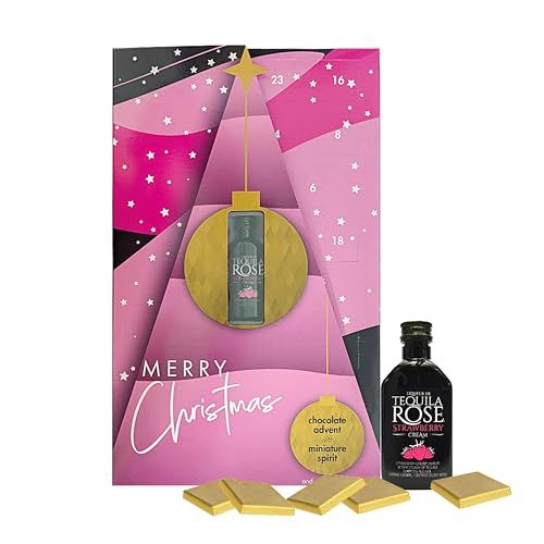 Tequila Rose Advent Calendar Strawberry Cream Liqueur 5cl Miniature Alcohol Bottles with Topline Card