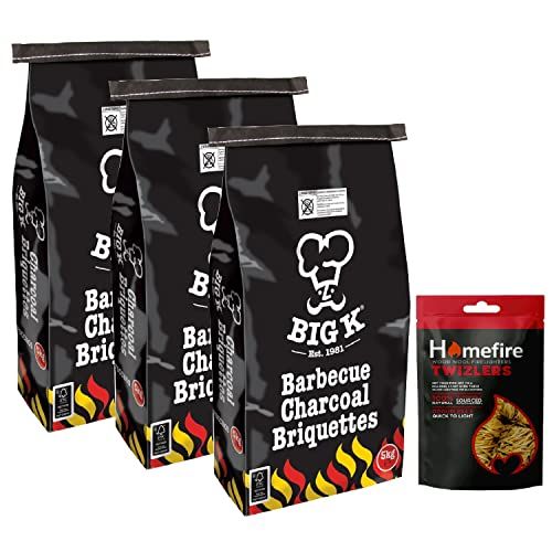 Big K 3 x 5kg Briquettes & 300g Twizlers + Topline Card. (Black Bag)