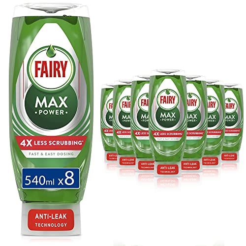 Fairy MaxPower Washing Up Liquid 4.32 L (370ml x 12) OR (440ml x 10)