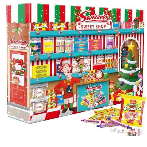 Swizzels Advent Calendar with Squashies, Drumstick & More 220g with Topline Card