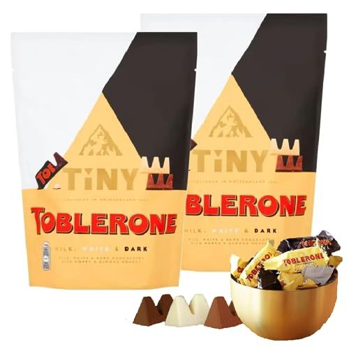 Pack of 2 x 280g Toblerone Crunchy Nugget Shaped Triangles + Topline Card