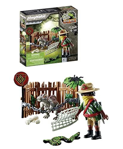 Playmobil 71265 Dino Rise Baby Spinosaurus, Dinosaur in a cage, jurrasic World, Fun Imaginative Role-Play, PlaySets Suitable for Ages 5+