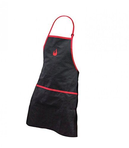 Char-Broil 140 517 - Grilling Apron with Pockets, Black and Red.