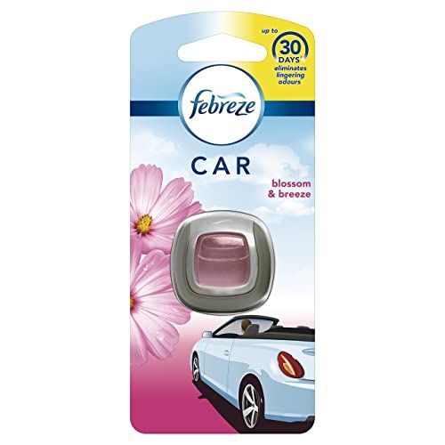 Febreze Car Clip Air Freshener, Odour Eliminator, Blossom & Breeze, 6 Count