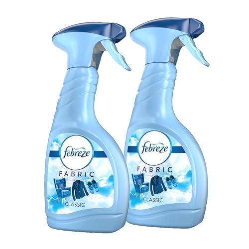 Fabric Freshener Spray Odour Eliminator - Pack of 2 x 500ml Water Based Formula Classic Fabric Refresher Room Spray for Carpet, Furniture, Sofas. Room Fresheners for Home with Topline Card.