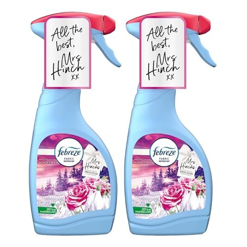 Fabric Air Freshener Spray Bulk Buy - Pack of 2 x 500ml Frosted Rose Wonderland Water-Based Formula Fabric Spray, Carpet Freshener Odour Eliminator with Topline Card. Room Fresheners for Home