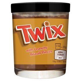 Twix Chocolate Spread witth Crunchy Biscuit Pieces 200g (Pack of 2)