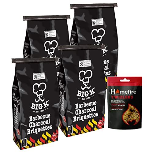 Big K 4 x 5kg Briquettes & 300g Twizlers + Topline Card. (Black Bags)