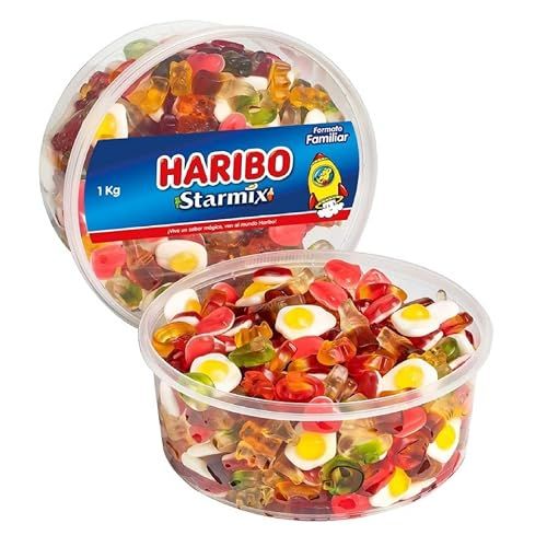 Mixed Gummies Sweets Hamper Tub - Fruit & Cola Flavour Jelly Sweets Bulk Buy 1.4 kg with Topline Card. Christmas Gifts for Stocking Fillers, Secret Santa Gifts or Party Bag Fillers.