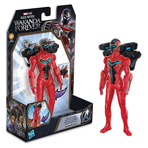 Black Panther Marvel Hasbro Wakanda Forever Ironheart Vibranium Transformation Action Figure 6 Inch Toy Children and Girls Ages 4+