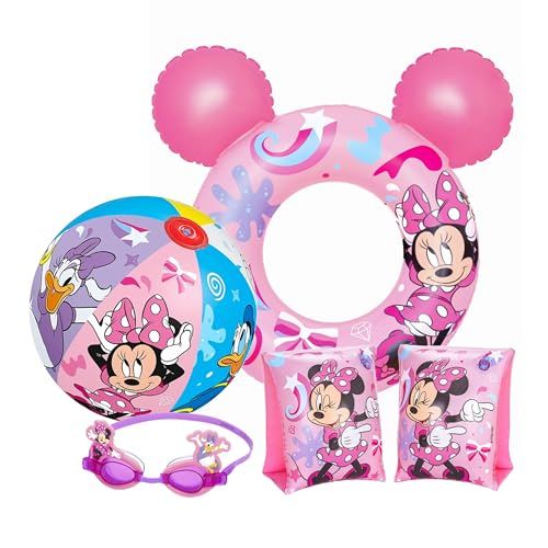 Minnie Pool Bundle - Beach Ball, Arm Bands, Googles & Swim Ring + Topline Card. *9102T *9102N *91038 *91098 (Pink)