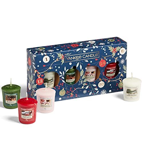 Yankee Candle Gift Set | 4 Scented Votive Candles | Countdown to Christmas Collection