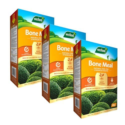 Bone Meal Plant Feed Fertiliser Pack of 3x4kg with Topline Card