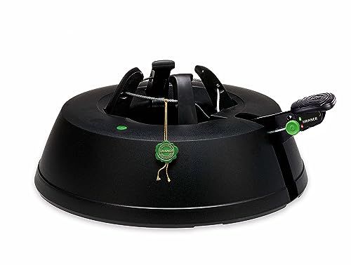 KRINNERÂ® Green Line Comfort Grip M Recycled Christmas Tree Stand with Foot Pedal Single Rope Technology with 3.5 Litre Water Tank for Tree Height up to 2.5 m Made in Germany 94229 Black