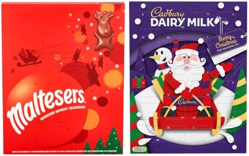 Galaxy 110g & Maltesers 108g Advent Calendars with Topline Card