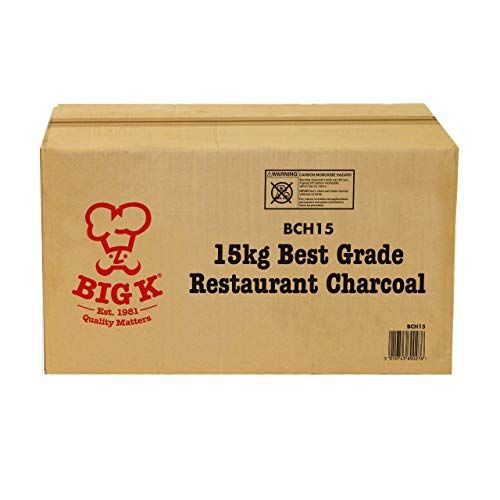 Big K Flama Restaurant Grade Stick Charcoal, 15kg Box 100% Natural Kachi Stick Charcoal