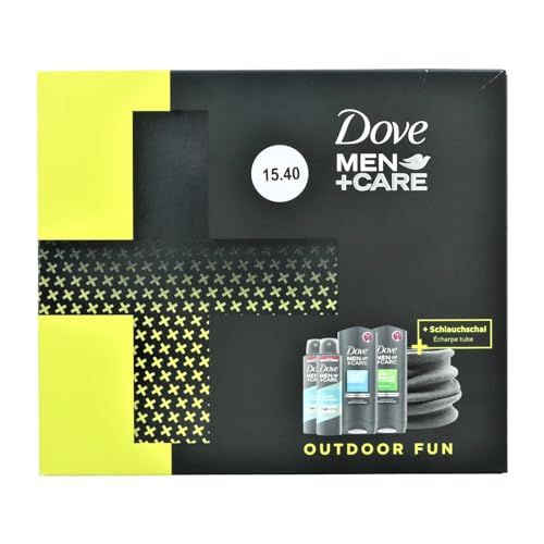 Dove Men+Care Gift Box Clean Comfort Care Set with Shower Gel, Antiperspirant and Tube Scarf (2 x 250 ml + 2 x 150 ml) 1 Piece