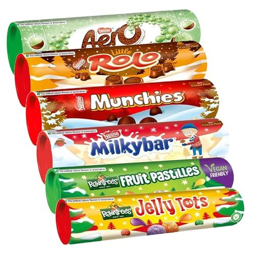 Nestle Rolo, Aero Peppermint, Milkybar, Munchies & Rowntree's Fruit Pastilles, Jelly Tots Tubes + Topline Card