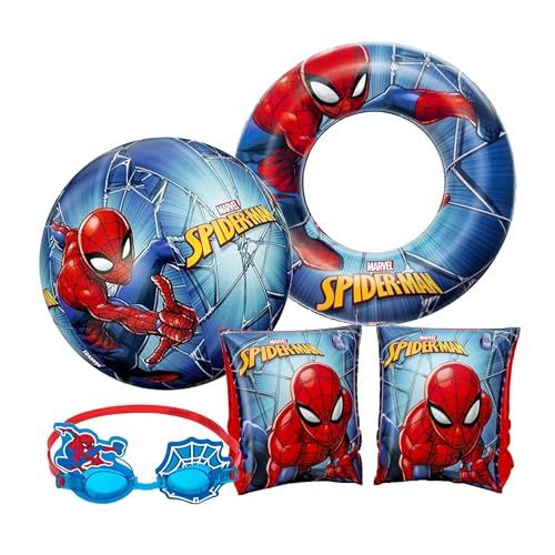 Spiderman Pool Bundle - Beach Ball, Arm Bands, Goggles & Swim Ring. *98001 *98002 *98003 *98022