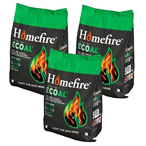 Homefire E-Coal 3 x 4kg Bags + Topline Card