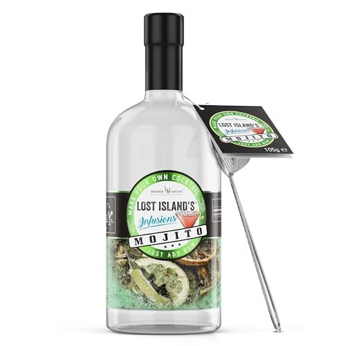 Mojito Infusion Cocktail Making Kit - Refreshingly Sweet, Citrus & Mint Flavours Mojito Cocktail Gift Set. Make Your Own Alcohol Drink for Birthday, Movie Night. Birthday Gifts for Women, Dad Gifts