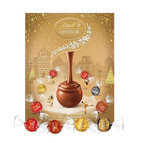 Lindt Assorted Chocolate Advent Calendar 297g with Topline Card