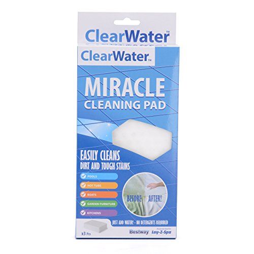 Clearwater Miracle Pad Pool and Spa Cleaning Sponge - Pack of 3, White