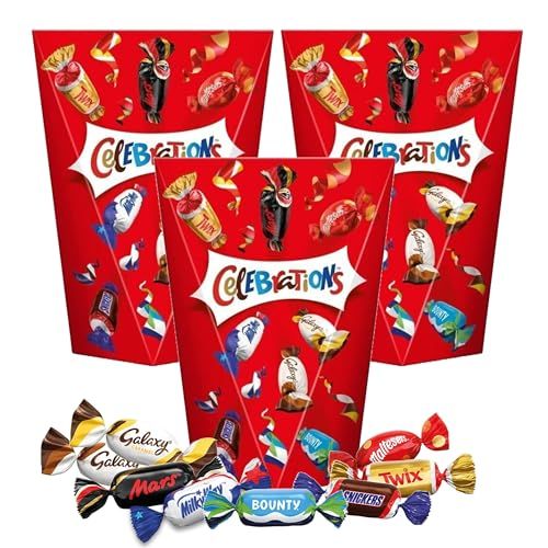 Celebration Selection Box of Chocolates - Pack of 3 x 185g with Topline Card