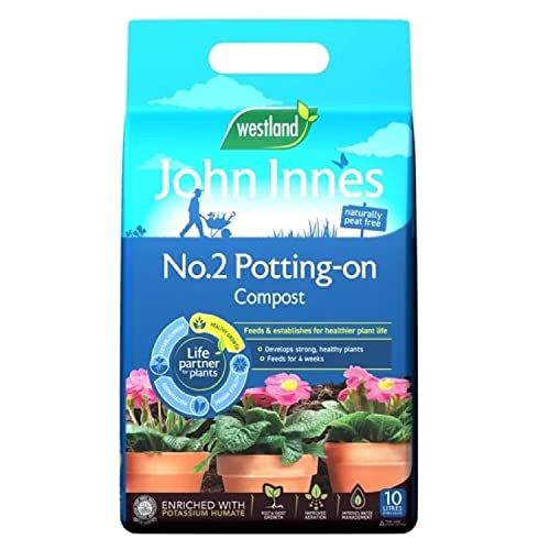 Westland Peat Free Garden Compost - John Innes No2 Potting-On Compost 10L Bag. Potting Compost for Outdoor Plants, Vegetables Growing or House Plants with Topline Card.