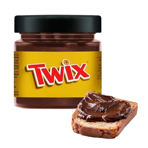 Crunchy Biscuit & Chocolate Spread - 200g Chocolate and Caramel Flavour Spread Mixed With Biscuit Pieces. Spreadable Butter for Toast or Bread, Breakfast Pancakes or School Lunchbox Snacks for Kids