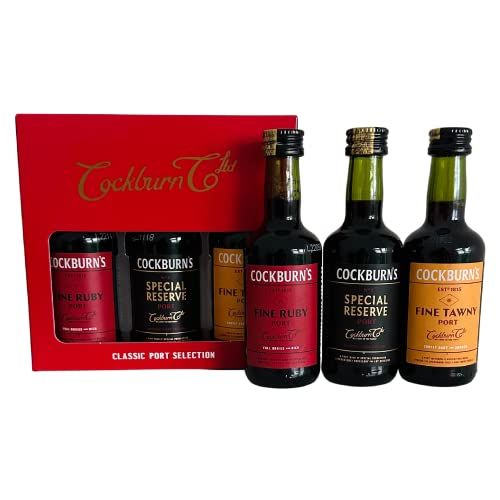 Cockburns Classic Port Trio Selection - Fine Ruby, Special Reserve & Fine Tawny Miniature Wine