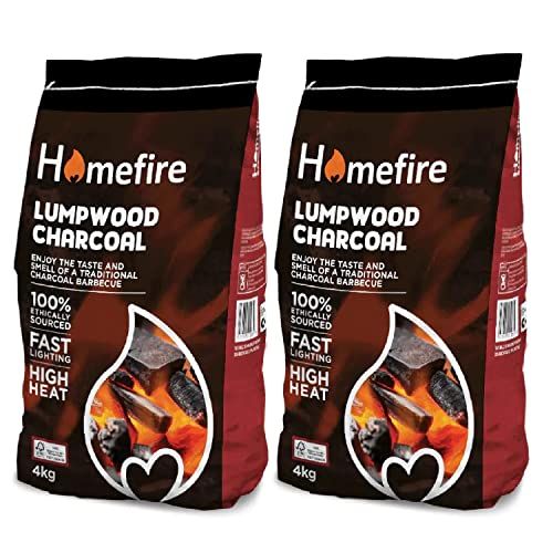 Homefire Barbecue Lumpwood Charcoal Bulk - Pack of 2 x 4kg + Topline Card.