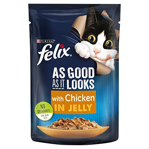 Felix As Good As It Looks Kitten Wet Cat Food Chicken in Jelly 20 x 100g Pouches