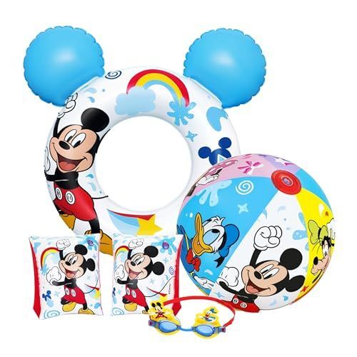 Mickey Pool Bundle - Beach Ball, Arm Bands, Googles & Swim Ring + Topline Card. *9102K *91002 *91098 *9102S